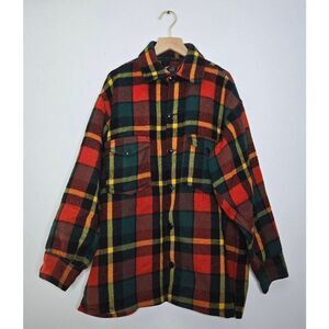 Vintage Johnson Woolen Mills Jacket Mens Tartan Plaid Hunting Wool
